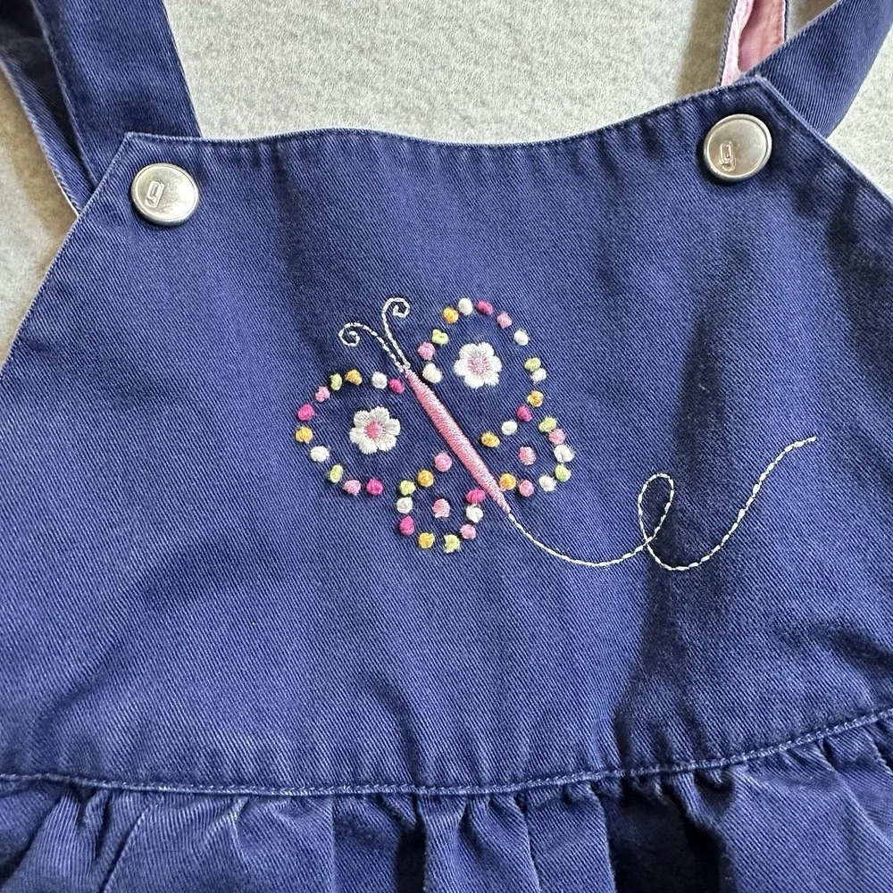 Vintage Gymboree Flower‎ Power Embroidered Overalls Girls 18-24 Month Cottage